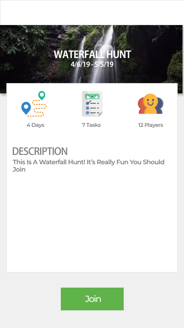 FindIt hunt detail screen